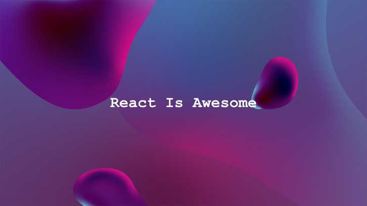 React text on background image example