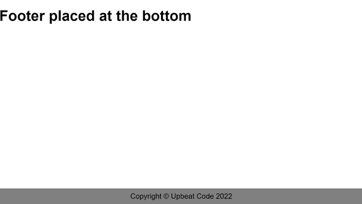 Footer pushed to the bottom of the page